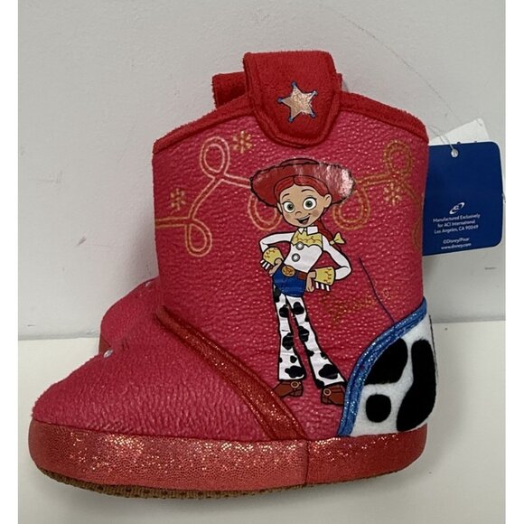 Disney Pixar Toy Story Jessie Toddler Girls Size 5 6  Red Cowgirl Boot Slippers - Picture 1 of 7